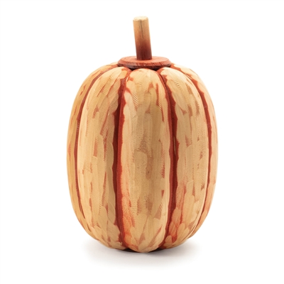 Carved Fir Wood Pumpkin Decor (Set of 2) - Image 2