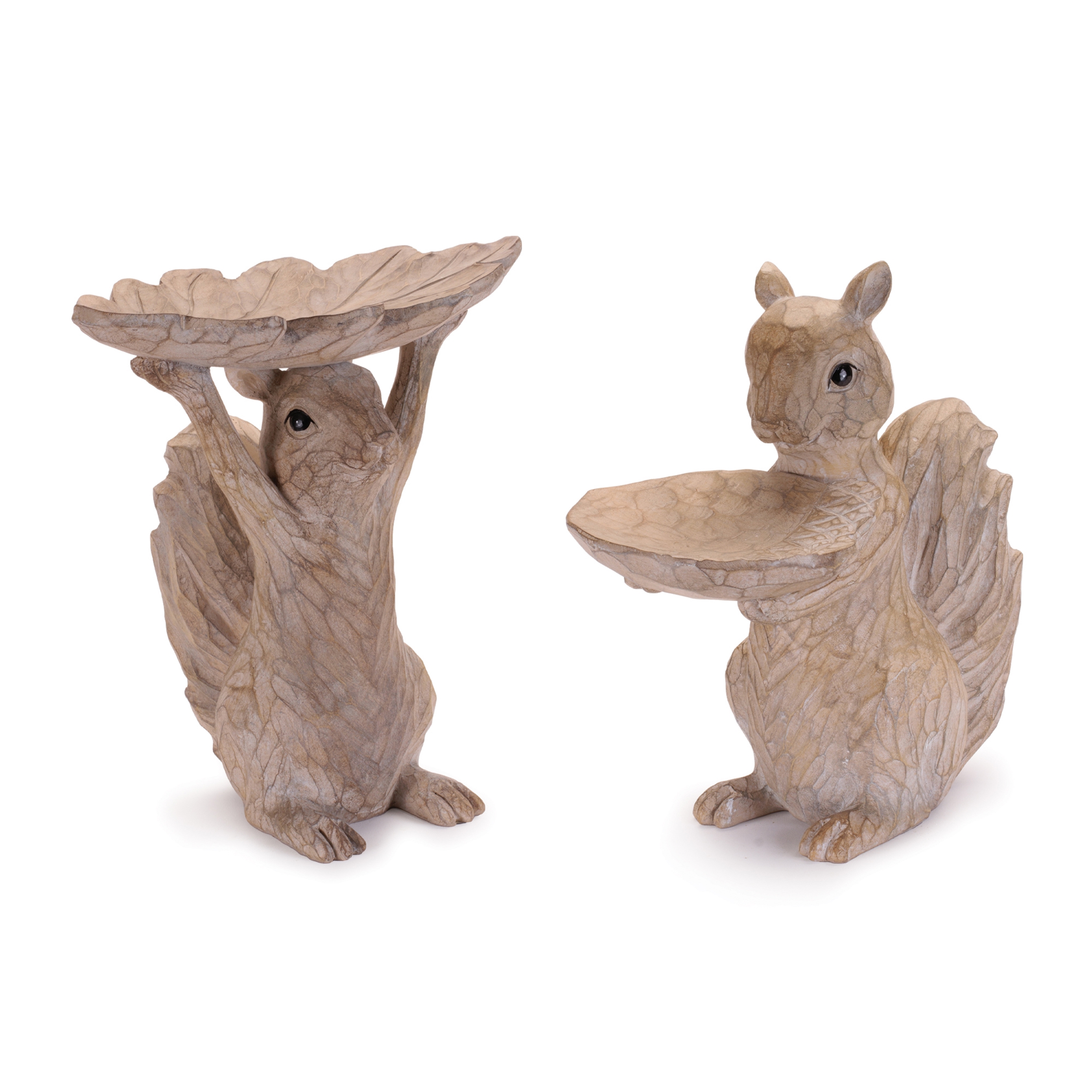 Woodland Squirrel Resin Feeder Set (Set of 2) - Image 2